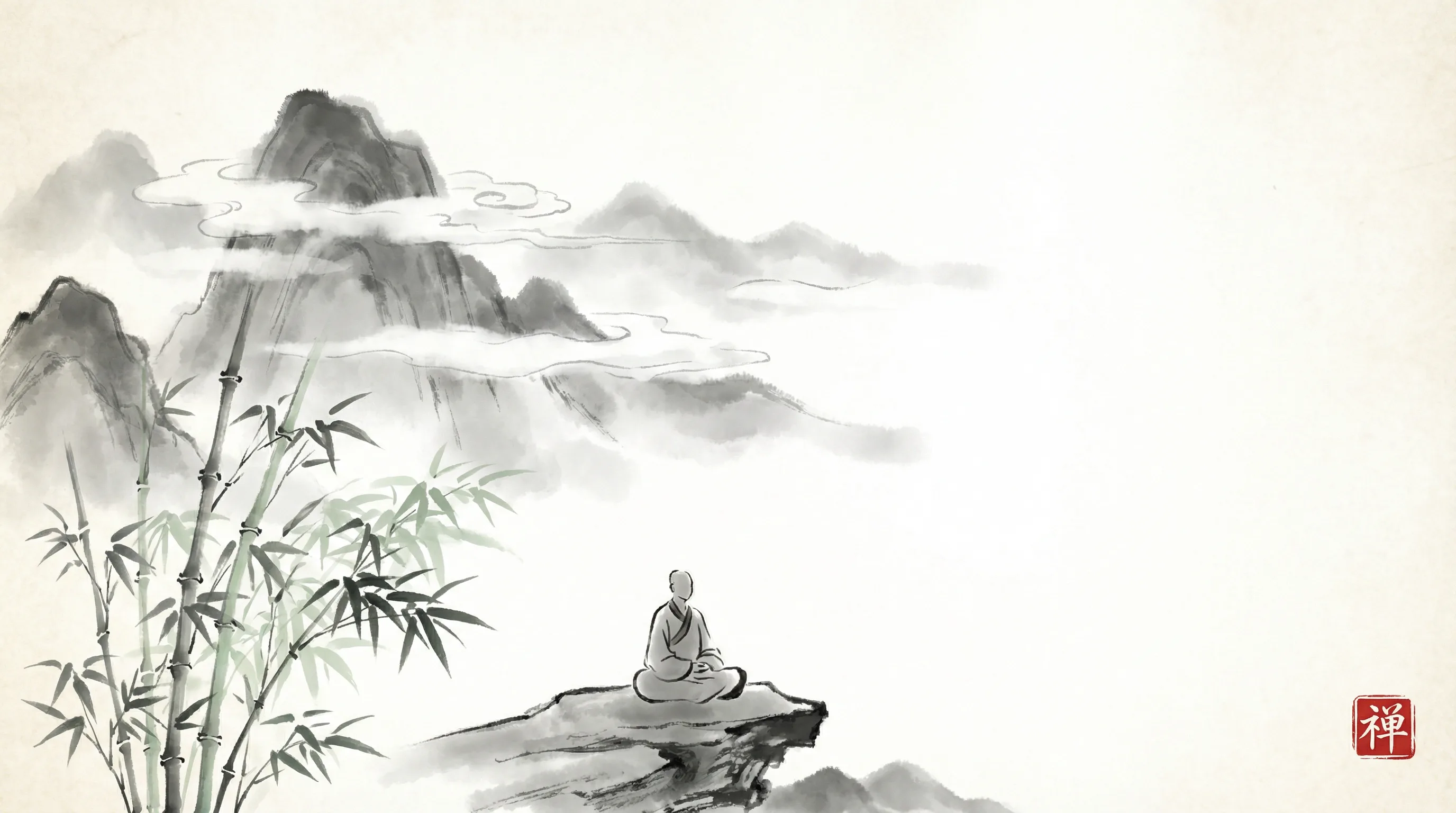 多宝彩票 书斋水墨山水全景